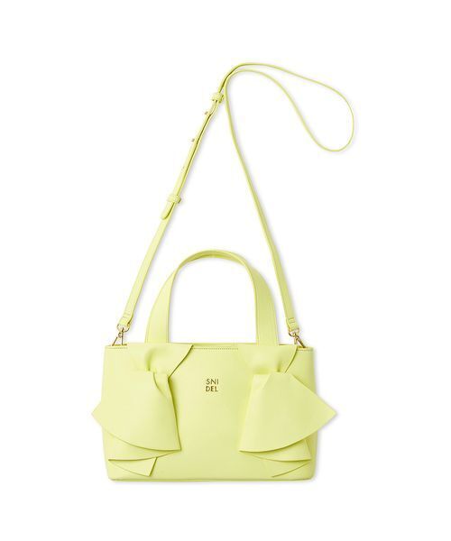 SNIDEL（スナイデル）の「ダブルリボンバッグ（ハンドバッグ・レディース・ブラック/アイボリー/ブラウン/イエロー・F）」の13枚目の写真