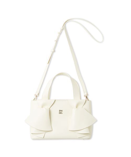 SNIDEL（スナイデル）の「ダブルリボンバッグ（ハンドバッグ・レディース・ブラック/アイボリー/ブラウン/イエロー・F）」の14枚目の写真