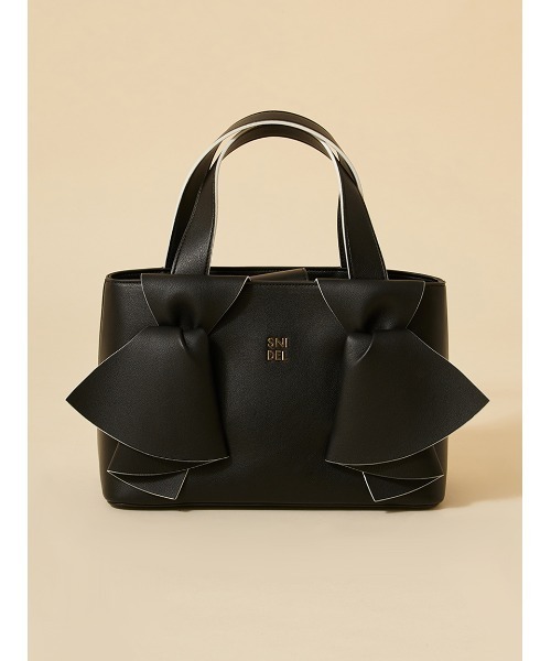 SNIDEL（スナイデル）の「ダブルリボンバッグ（ハンドバッグ・レディース・ブラック/アイボリー/ブラウン/イエロー・F）」の7枚目の写真