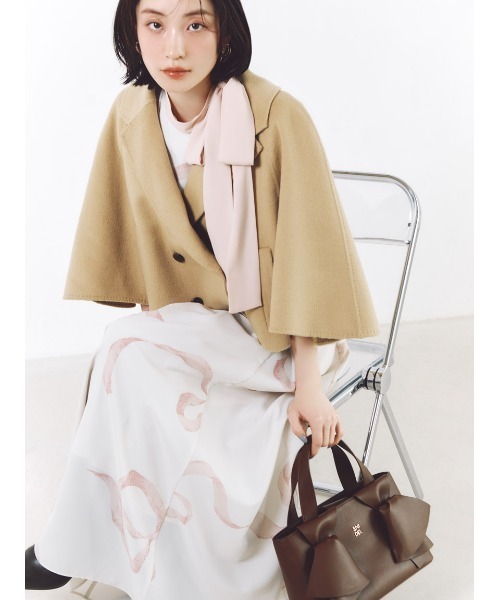 SNIDEL（スナイデル）の「ダブルリボンバッグ（ハンドバッグ・レディース・ブラック/アイボリー/ブラウン/イエロー・F）」の15枚目の写真