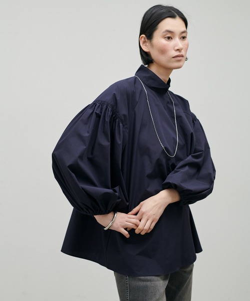 LARUTA（ラルータ）の「【LARUTA】セレモニー対応可／ギャザースリーブ前後2WAYブラウス（シャツ/ブラウス・レディース・ピンク/ネイビー/オフホワイト・FREE）」の13枚目の写真