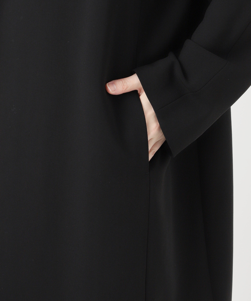 Deuxieme Classe（ドゥーズィエムクラス）の「*トリアセジョーゼット ノーカラー ハーフコート（ノーカラーコート・レディース・ブラック・FREE）」の16枚目の写真