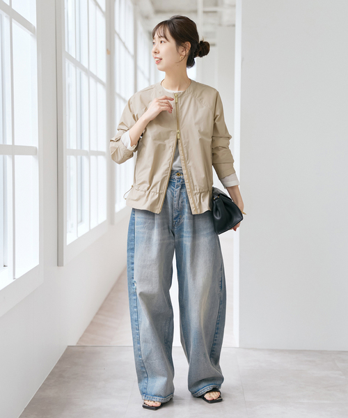 Spick & Span(スピックアンドスパン)の「《一部店舗+WEB限定》WOOLRICH / ウールリッチ CITY BOMBER(その他アウター・レディース・アイボリー/ブラック・SMALL)」の4枚目の写真
