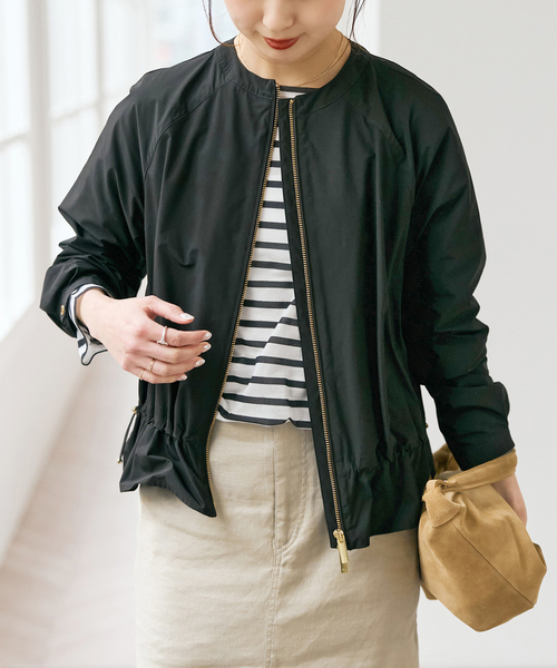 Spick & Span(スピックアンドスパン)の「《一部店舗+WEB限定》WOOLRICH / ウールリッチ CITY BOMBER(その他アウター・レディース・アイボリー/ブラック・SMALL)」の5枚目の写真