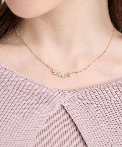 NOELA(ノエラ)の「ビジューラインネックレス(ネックレス・レディース・シルバー/ゴールド・フリー)」の1枚目の写真