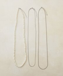 DISCOAT（ディスコート）の「【GOLDY】チェーンパール3SETネックレス（ネックレス）」