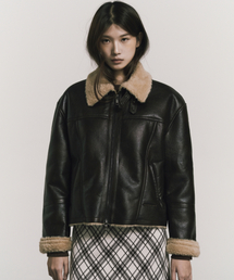 VINTAGE LEATHER FUR MUSTANG_BROWN