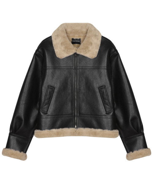 NICK&NICOLE(ニックアンドニコール)の「VINTAGE LEATHER FUR MUSTANG_BROWN(ムートンコート・レディース・その他・FREE)」の4枚目の写真
