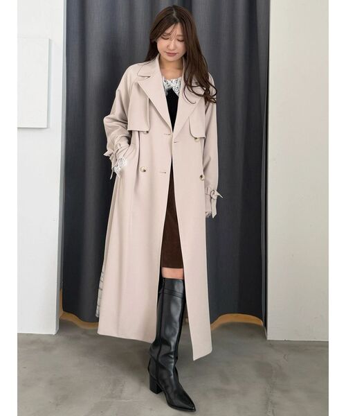 MERCURYDUO(マーキュリーデュオ)の「ニーレングススカート(スカート・レディース・ブラウン/ベージュ・MEDIUM/SMALL)」の12枚目の写真