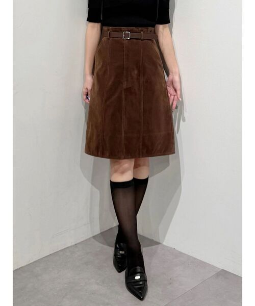 MERCURYDUO(マーキュリーデュオ)の「ニーレングススカート(スカート・レディース・ブラウン/ベージュ・MEDIUM/SMALL)」の22枚目の写真