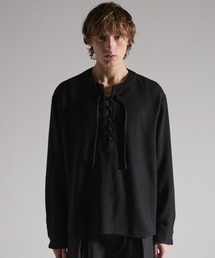 GRANCY（グランシー）の「【GRANCY】Lace-Up Light Mesh Pullover / レースアップライトメッシュプルオーバー（Tシャツ/カットソー）」