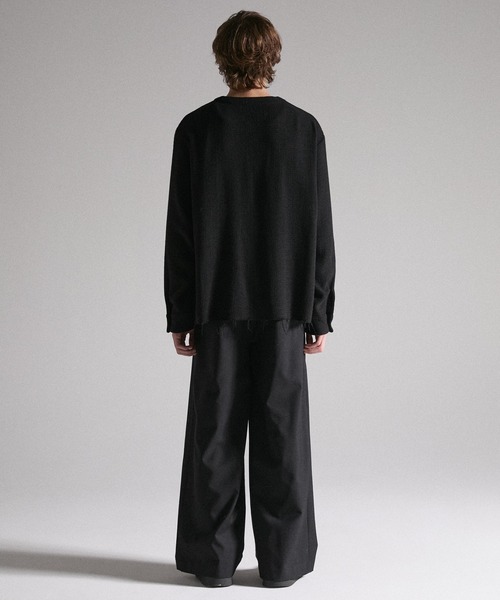 GRANCY（グランシー）の「【GRANCY】Lace-Up Light Mesh Pullover / レースアップライトメッシュプルオーバー（Tシャツ/カットソー・メンズ・ピンク/チャコールグレー/ブラック・S/L/M）」の17枚目の写真