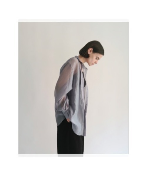 KALENO(カレノ)の「volume sleeve see-through shirt(シャツ/ブラウス・レディース・ブラック/グレー・FREE)」の3枚目の写真