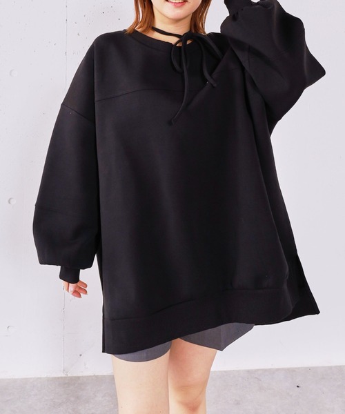 archives(アルシーヴ)の「ダンボールBIGプルオーバー(スウェット・レディース・アイボリー/ブラック/グレー・MEDIUM)」の1枚目の写真