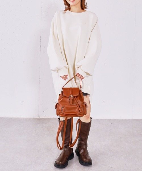 archives(アルシーヴ)の「ダンボールBIGプルオーバー(スウェット・レディース・アイボリー/ブラック/グレー・MEDIUM)」の13枚目の写真