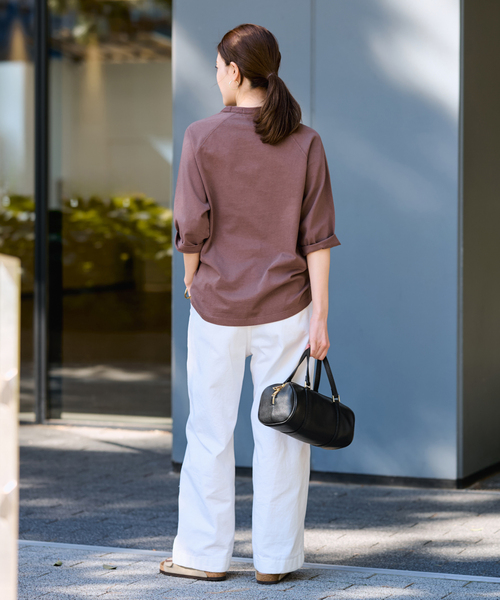 FRAMeWORK(フレームワーク)の「AULENTTI/オウレンティ DUFFEL SHOULDER バッグ(ショルダーバッグ・レディース・キャメル/ブラック・FREE)」の4枚目の写真