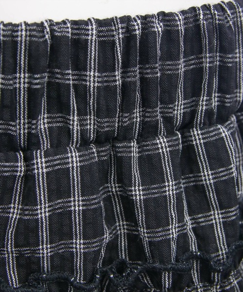 clear（クリア）の「チェック柄フリルティアードミニスカート[着回し力抜群 ガーリー]≪新作≫（スカート・レディース・オフホワイト/ブラック・S/M）」の9枚目の写真