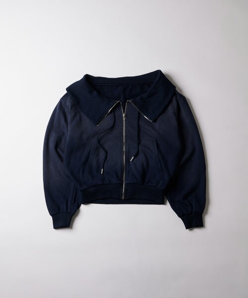 WHO'S WHO gallery（フーズフーギャラリー）の「ビッグカラージップオフショル（パーカー・レディース・ネイビー/グレー・FREE）」の2枚目の写真