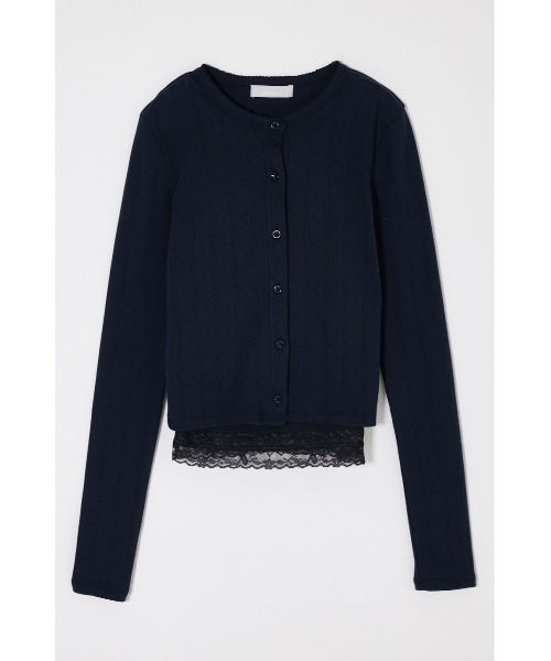 MOUSSY（マウジー）の「【26年SS新作】LACY キャミ&カーディガン（アンサンブル・レディース・ライトイエロー/杢グレー/ネイビー/ホワイト・FREE）」の11枚目の写真