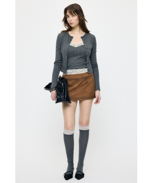 MOUSSY（マウジー）の「【26年SS新作】LACY キャミ&カーディガン（アンサンブル・レディース・ライトイエロー/杢グレー/ネイビー/ホワイト・FREE）」の13枚目の写真