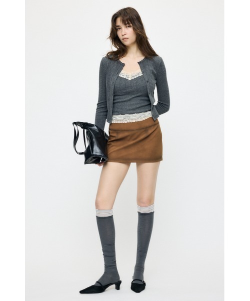 MOUSSY（マウジー）の「【26年SS新作】LACY キャミ&カーディガン（アンサンブル・レディース・ライトイエロー/杢グレー/ネイビー/ホワイト・FREE）」の15枚目の写真