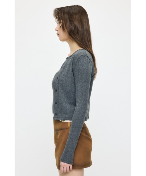 MOUSSY（マウジー）の「【26年SS新作】LACY キャミ&カーディガン（アンサンブル・レディース・ライトイエロー/杢グレー/ネイビー/ホワイト・FREE）」の17枚目の写真