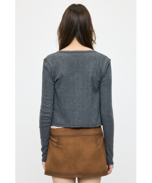 MOUSSY（マウジー）の「【26年SS新作】LACY キャミ&カーディガン（アンサンブル・レディース・ライトイエロー/杢グレー/ネイビー/ホワイト・FREE）」の18枚目の写真