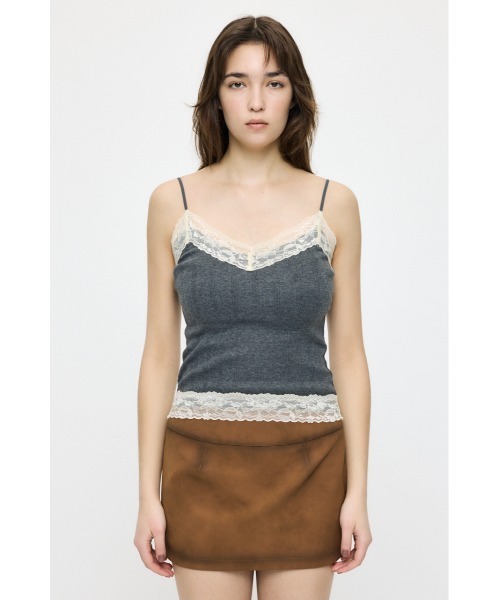 MOUSSY（マウジー）の「【26年SS新作】LACY キャミ&カーディガン（アンサンブル・レディース・ライトイエロー/杢グレー/ネイビー/ホワイト・FREE）」の19枚目の写真