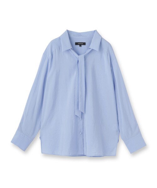 UNTITLED（アンタイトル）の「リラックスボウタイブラウス（シャツ/ブラウス・レディース・ライトブルー/チャコールグレー/オフホワイト・44/02/50/48/04/00）」の4枚目の写真