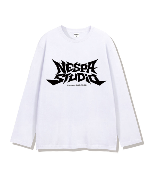 NESPA STUDIO（ネスパスタジオ）の「スタジオコア レディース レイヤード ロングスリーブ 4カラー [NSPR_9001]（Tシャツ/カットソー・レディース・ブラック/ホワイト×ブラック/ホワイト/ブラック×ホワイト・MEDIUM/LARGE/X-LARGE）」の6枚目の写真