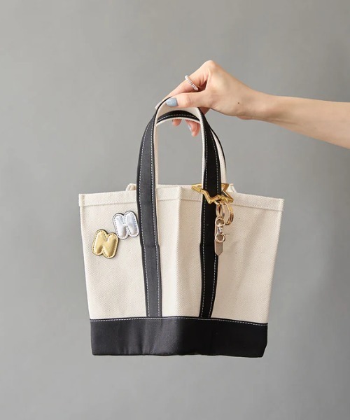 HASHIBAMI（ハシバミ）の「HASHIBAMI/ハシバミ/星底キャンバスバッグ（トートバッグ・レディース・ブラウン/ブラック・F）」の8枚目の写真