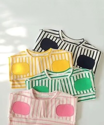 Bambin（ボンバン）の「【 Bambin / ボンバン 】 エルボーパッチ ボーダー ロンT（Tシャツ/カットソー）」