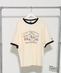 【FRUIT OF THE LOOM】FTL x PEANUTS 19/-スラブ天竺6 / ピーナッツ スヌーピー 半袖Tシャツ
