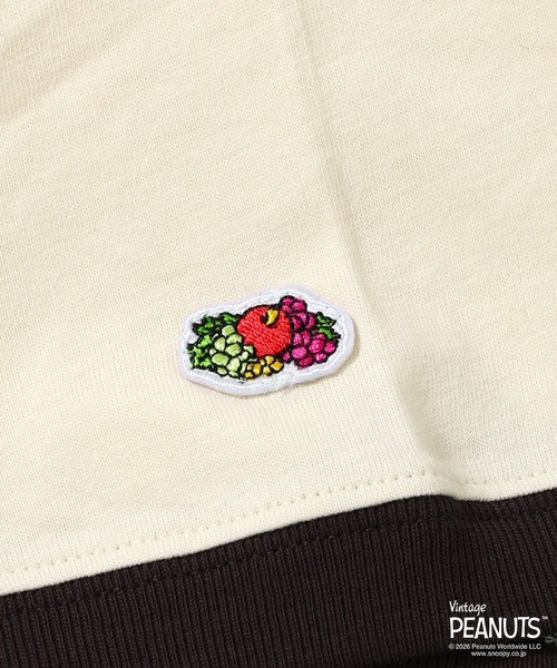 FRUIT OF THE LOOM(フルーツオブザルーム)の「【FRUIT OF THE LOOM】FTL x PEANUTS 19/-スラブ天竺6 / ピーナッツ スヌーピー 半袖Tシャツ(Tシャツ/カットソー・メンズ・アイボリー・L/M/S)」の6枚目の写真