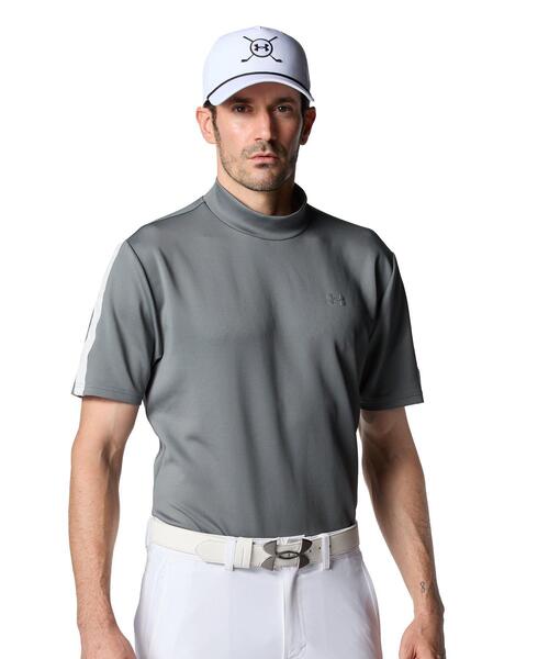 Under Armour ゴルフシャツ グレー 2XL USA直輸入品 セール】UAドライブ アーマーニット モックネック シャツ（ゴルフ