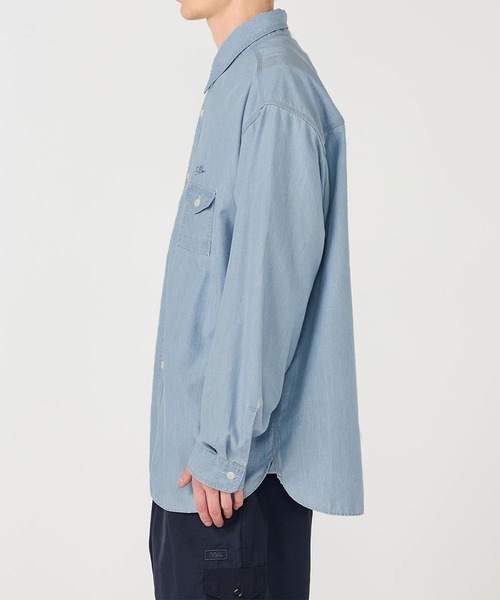 nanamica（ナナミカ）の「【nanamica / ナナミカ】Regular Collar Chambray Shirt（シャツ/ブラウス・メンズ・グレー/ライトブルー・M）」の4枚目の写真