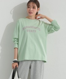 ロゴプリント長袖Tシャツ Massachusetts