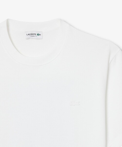 LACOSTE（ラコステ）の「ヘビーウェイト コートグラフィックバックプリントTシャツ（Tシャツ/カットソー・メンズ・ホワイト・4/3）」の3枚目の写真
