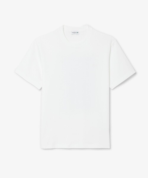 LACOSTE（ラコステ）の「ヘビーウェイト コートグラフィックバックプリントTシャツ（Tシャツ/カットソー・メンズ・ホワイト・4/3）」の2枚目の写真