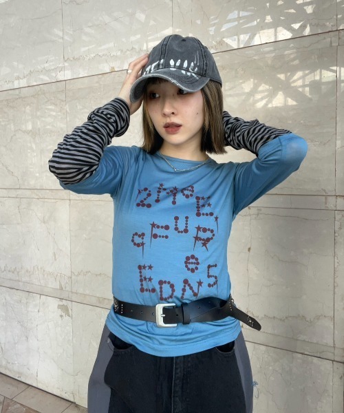 JEANASIS(ジーナシス)の「【25quee】ソデキリカエシアーTEE LS/655820(Tシャツ/カットソー・レディース・ブラック系その他/ブルー系その他/ホワイト系その他・FREE)」の16枚目の写真