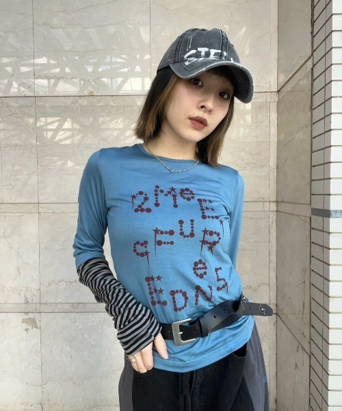 JEANASIS(ジーナシス)の「【25quee】ソデキリカエシアーTEE LS/655820(Tシャツ/カットソー・レディース・ブラック系その他/ブルー系その他/ホワイト系その他・FREE)」の17枚目の写真