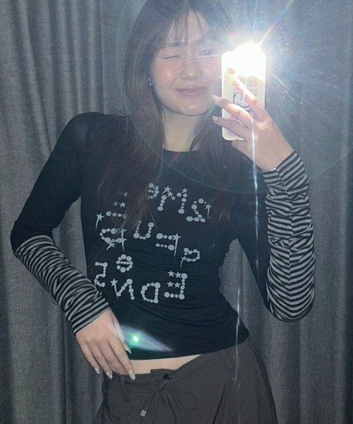 JEANASIS(ジーナシス)の「【25quee】ソデキリカエシアーTEE LS/655820(Tシャツ/カットソー・レディース・ブラック系その他/ブルー系その他/ホワイト系その他・FREE)」の21枚目の写真