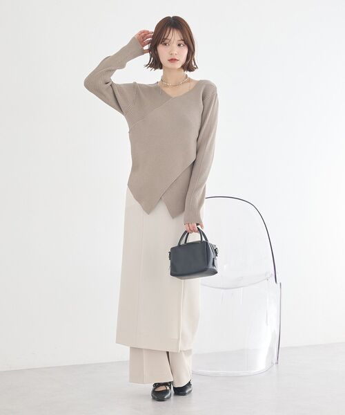 earth music&ecology（アースミュージックアンドエコロジー）の「ジップスリットIラインスカート（スカート・レディース・ブラック/ベージュ/グレー・M/S）」の21枚目の写真