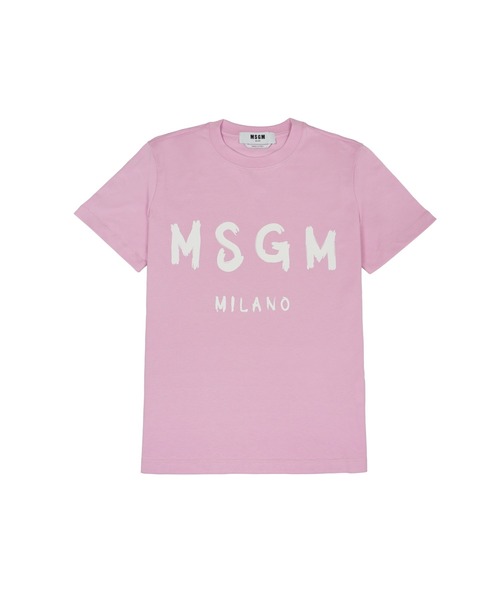 MSGM(エムエスジーエム)の「【NEW】MSGM ブラッシュロゴTシャツ(Tシャツ/カットソー・レディース・ピンク・S/XS/L/M)」の1枚目の写真
