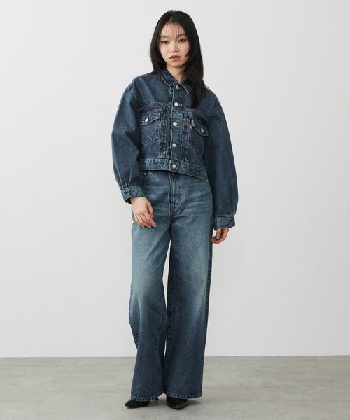 EDWIN(エドウィン)の「EDWIN LADYS 503 ワイド デニムパンツ ジーンズ(デニムパンツ・レディース・ダークインディゴブルー/ライトインディゴブルー/インディゴブルー・27/31/29/28/30)」の4枚目の写真