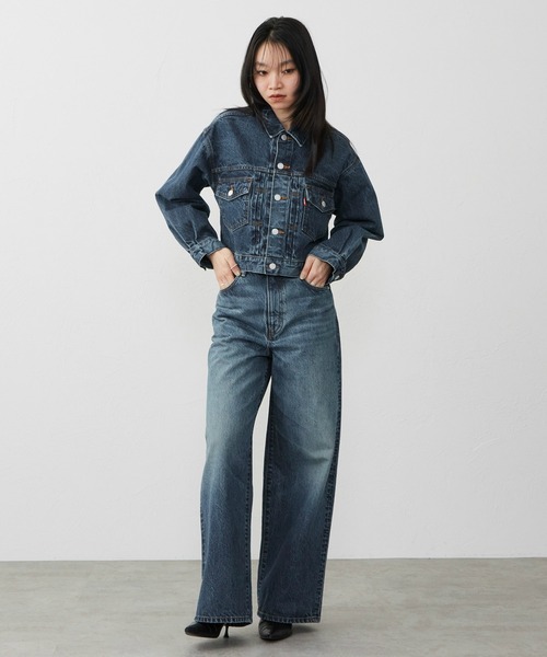 EDWIN(エドウィン)の「EDWIN LADYS 503 ワイド デニムパンツ ジーンズ(デニムパンツ・レディース・ダークインディゴブルー/ライトインディゴブルー/インディゴブルー・27/31/29/28/30)」の5枚目の写真