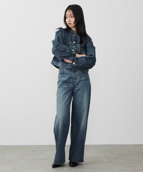 EDWIN(エドウィン)の「EDWIN LADYS 503 ワイド デニムパンツ ジーンズ(デニムパンツ・レディース・ダークインディゴブルー/ライトインディゴブルー/インディゴブルー・27/31/29/28/30)」の6枚目の写真
