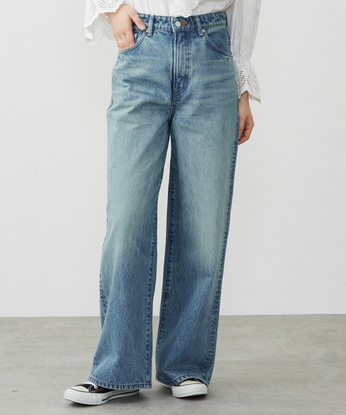 EDWIN(エドウィン)の「EDWIN LADYS 503 ワイド デニムパンツ ジーンズ(デニムパンツ・レディース・ダークインディゴブルー/ライトインディゴブルー/インディゴブルー・27/31/29/28/30)」の7枚目の写真