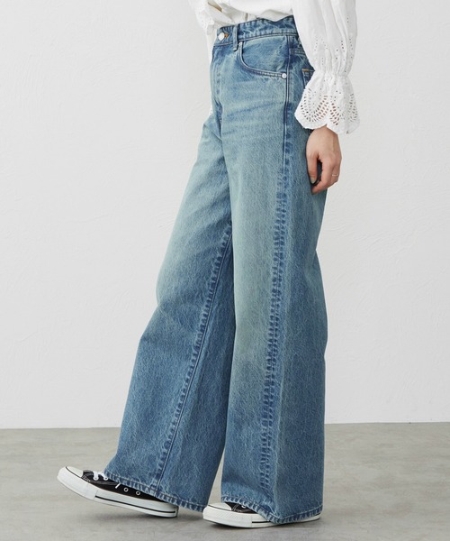 EDWIN(エドウィン)の「EDWIN LADYS 503 ワイド デニムパンツ ジーンズ(デニムパンツ・レディース・ダークインディゴブルー/ライトインディゴブルー/インディゴブルー・27/31/29/28/30)」の8枚目の写真