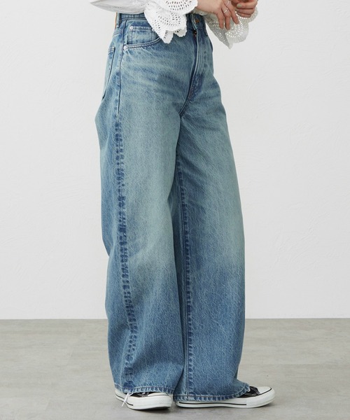 EDWIN(エドウィン)の「EDWIN LADYS 503 ワイド デニムパンツ ジーンズ(デニムパンツ・レディース・ダークインディゴブルー/ライトインディゴブルー/インディゴブルー・27/31/29/28/30)」の9枚目の写真